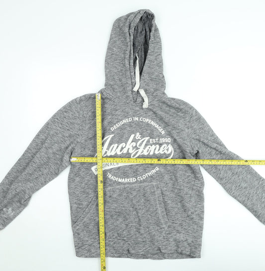 Mens UK M Regular JACK & JONES Grey Pullover Hoodie