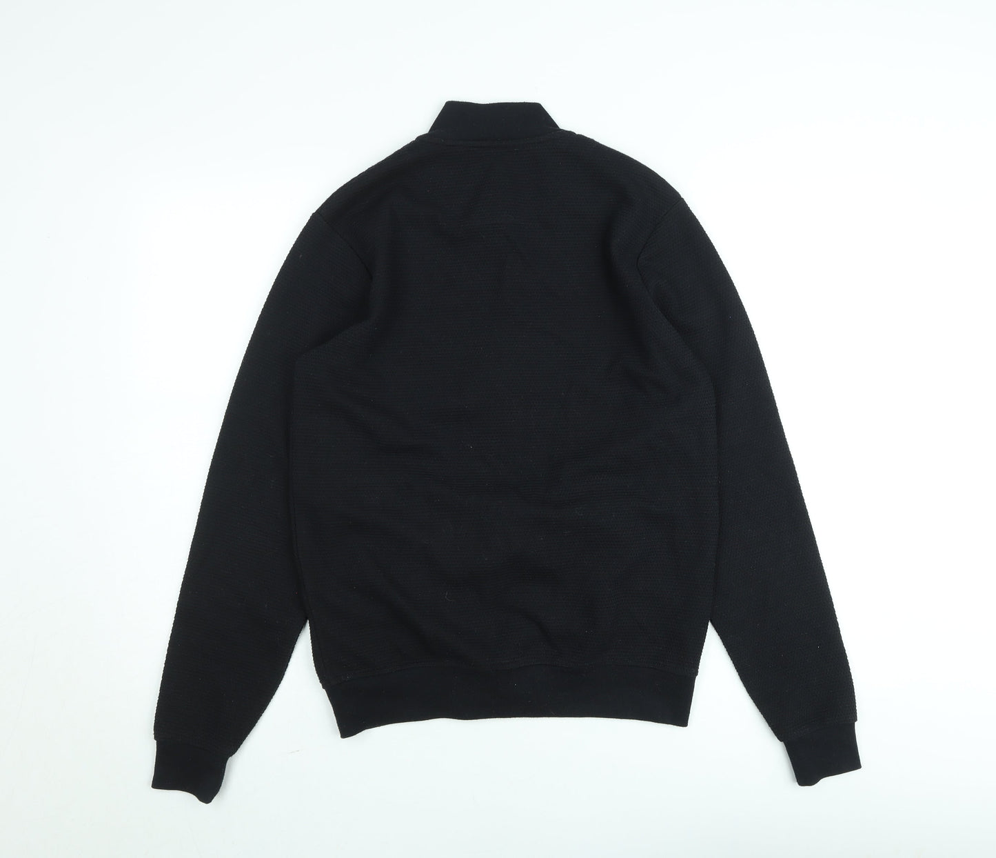 Guide London Men's Black Full Zip Knit Sweatshirt Size S