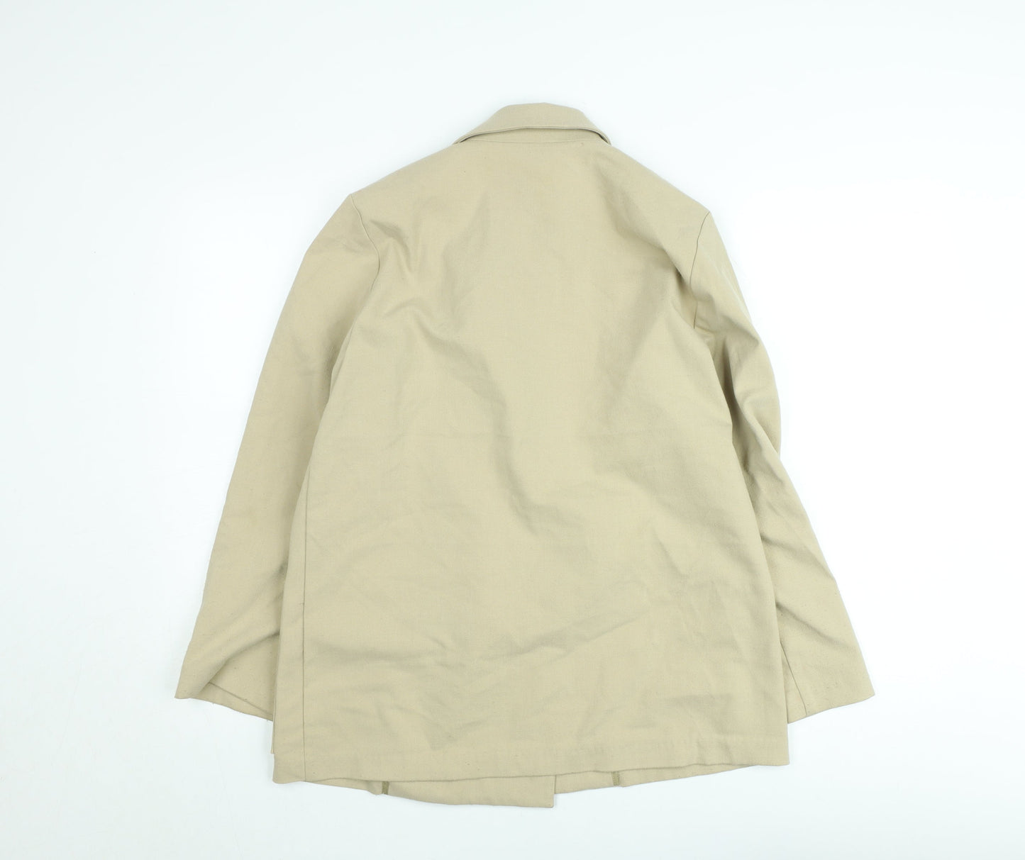 Monkl Women Beige Cotton Twill Blazer Jacket Size S
