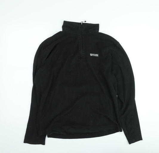 Regatta Men’s Black Fleece 1/2 Zip Sweatshirt L Outdoor Pullover