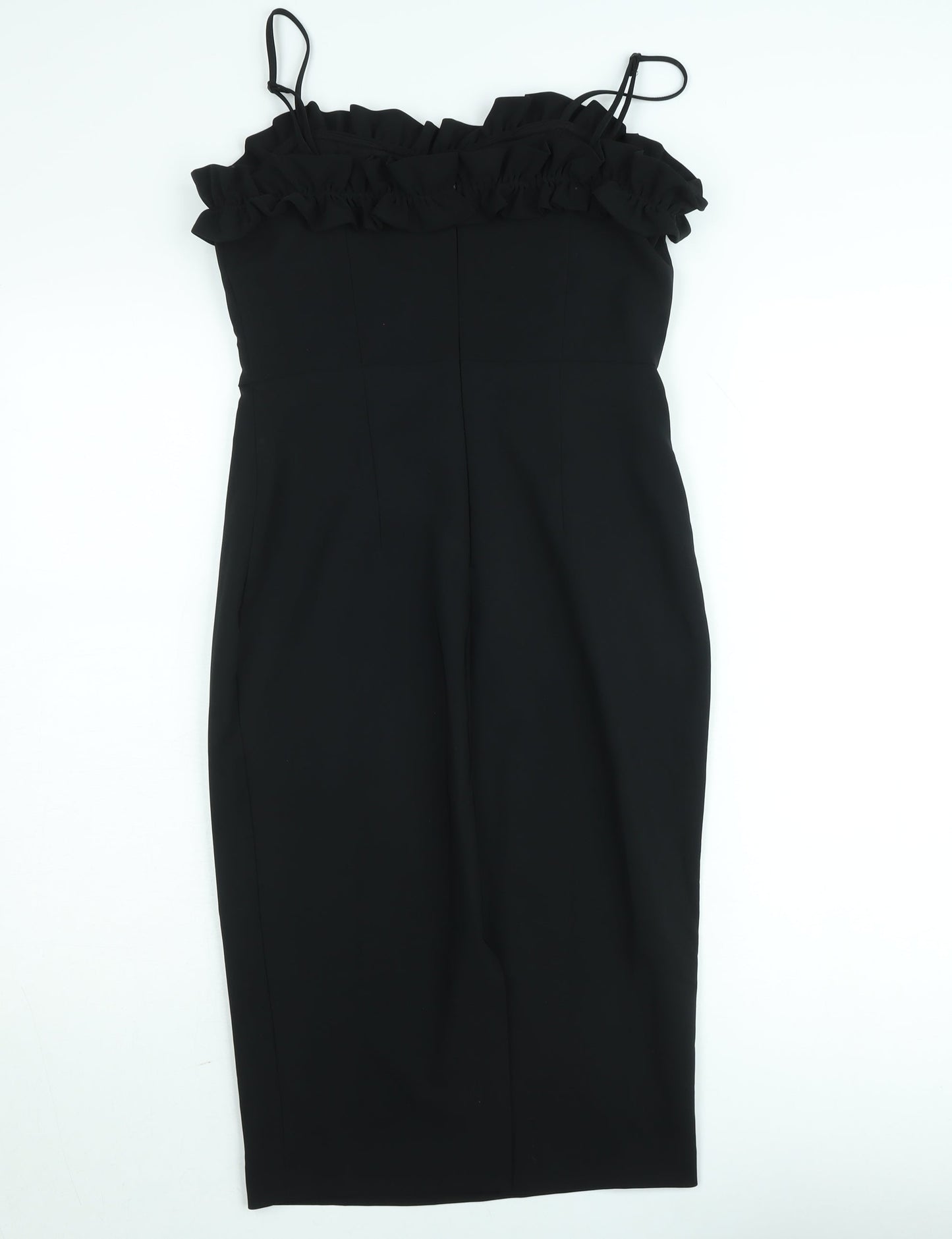 Savida Women's Black Bodycon Midi Dress Size S Off Shoulder
