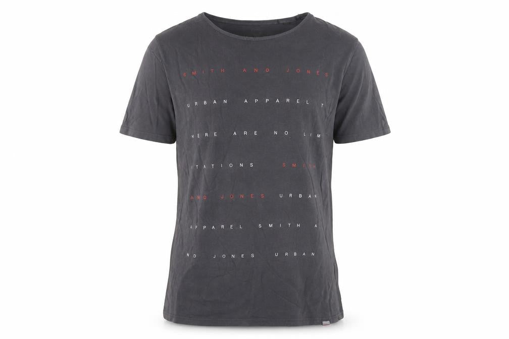 Smith & Jones Men's Black L Urban Graphic Print Cotton T-Shirt