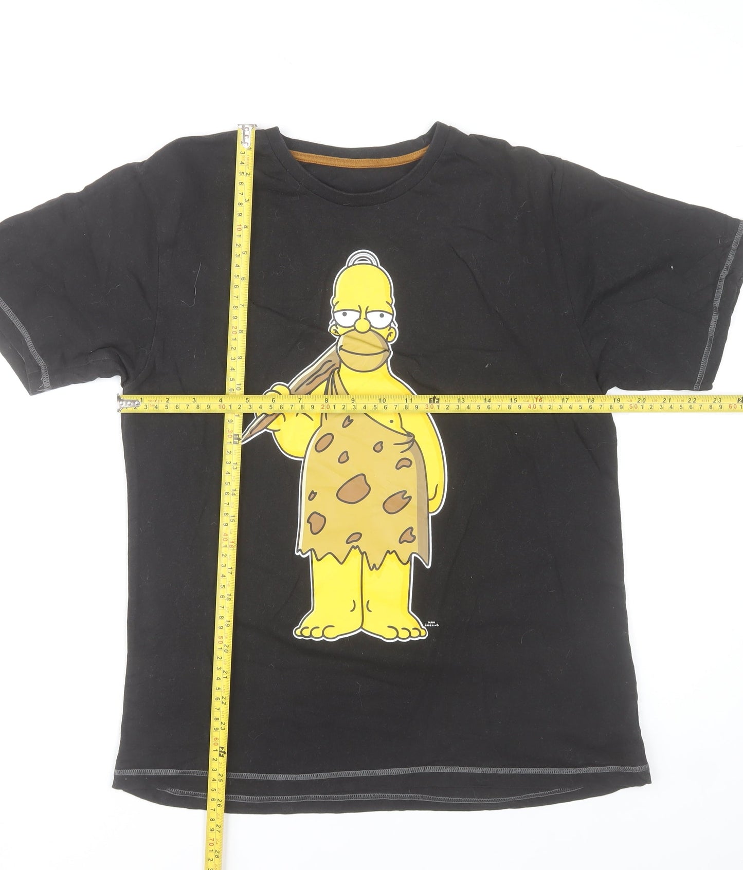 The Simpsons Men's Black Homer Graphic Cotton T-Shirt Size S