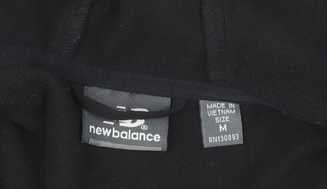 New Balance Unisex Black Softshell Hooded Jacket M Windproof