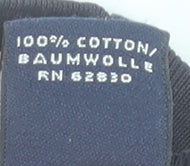 Lands' End Men's Blue Cotton Roll Neck Long Sleeve T-Shirt M Regular