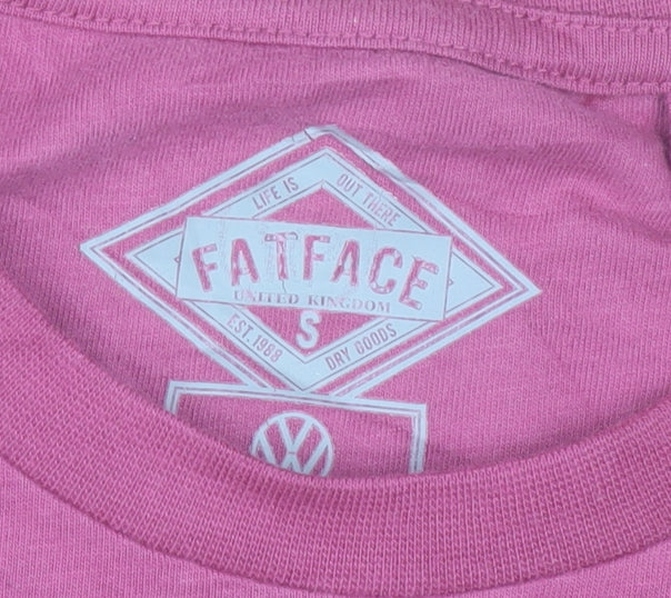 FatFace Men’s Pink Beach Graphic Crew Neck T-Shirt Size S