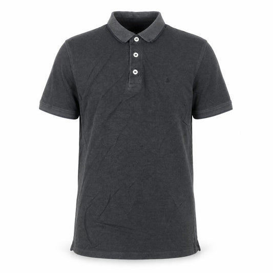 Jack & Jones Men’s Dark Grey Short Sleeve Polo Shirt Size L Cotton Blend