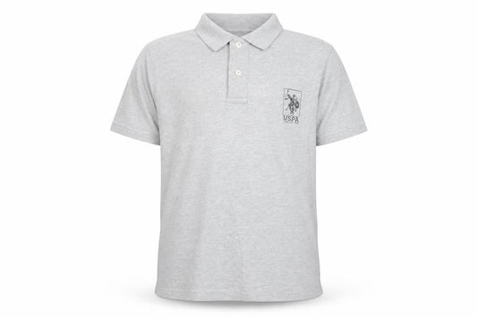 U.S. Polo Assn. Boys Grey Polo Shirt 15-16 Years Regular Fit Casual Top
