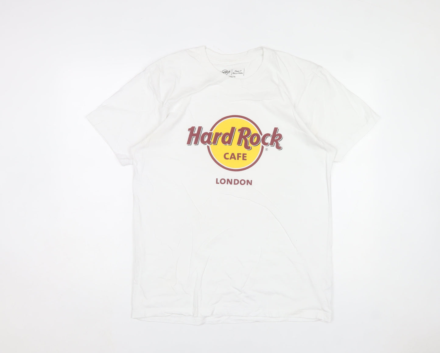 Hard Rock Cafe London Mens White Large Graphic T-Shirt