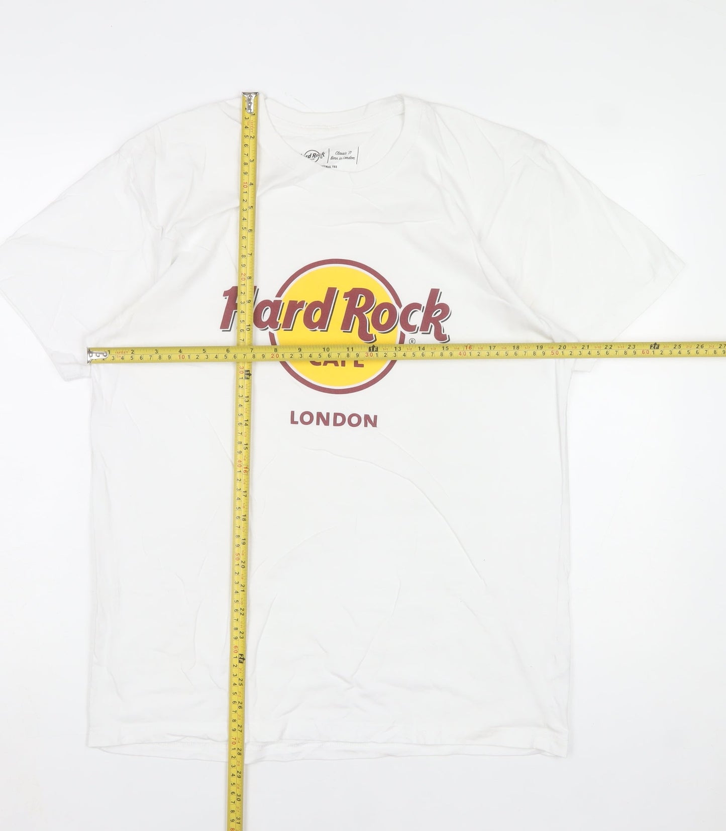 Hard Rock Cafe London Mens White Large Graphic T-Shirt