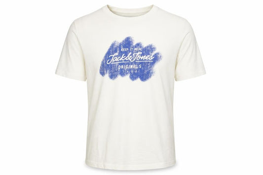 Mens UK Size L JACK & JONES White  Cotton T-Shirt