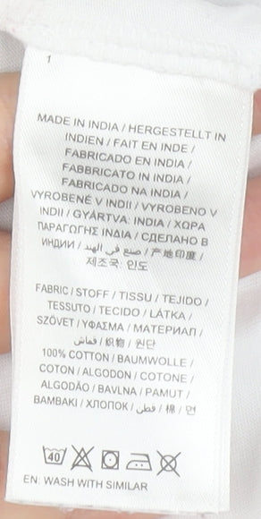 GANT Men's White 2XL Cotton Crest Logo Short Sleeve T-Shirt