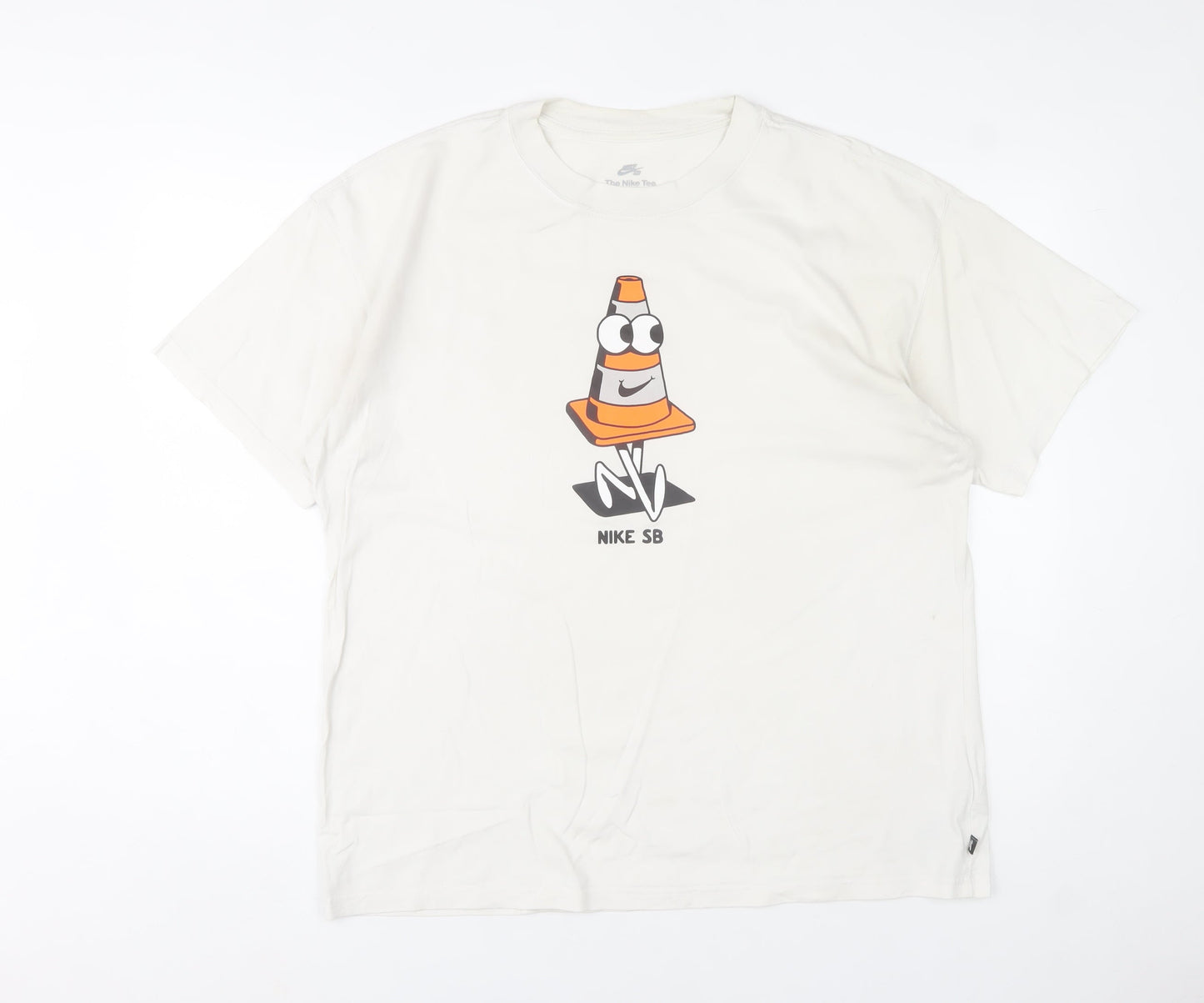 Nike SB White Graphic Loose Fit Cotton T-Shirt Men’s Large