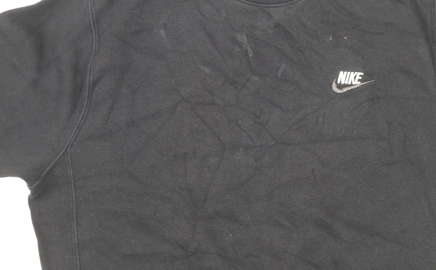 Nike Women's Black Small Pullover Sweatshirt Crew Neck Cotton Blend