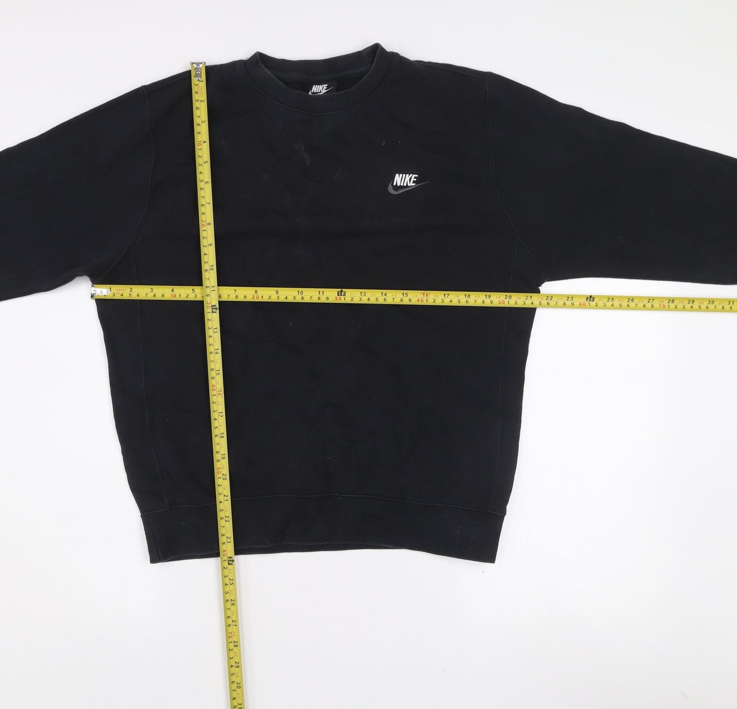 Nike Women's Black Small Pullover Sweatshirt Crew Neck Cotton Blend