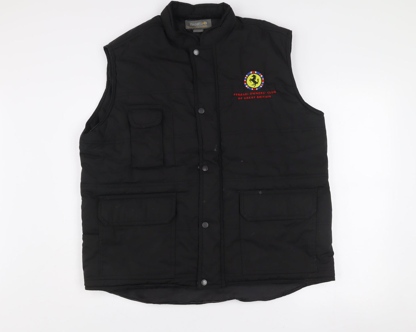 Regatta Men's Black L Padded Waistcoat Bodywarmer Ferrari Embroidered