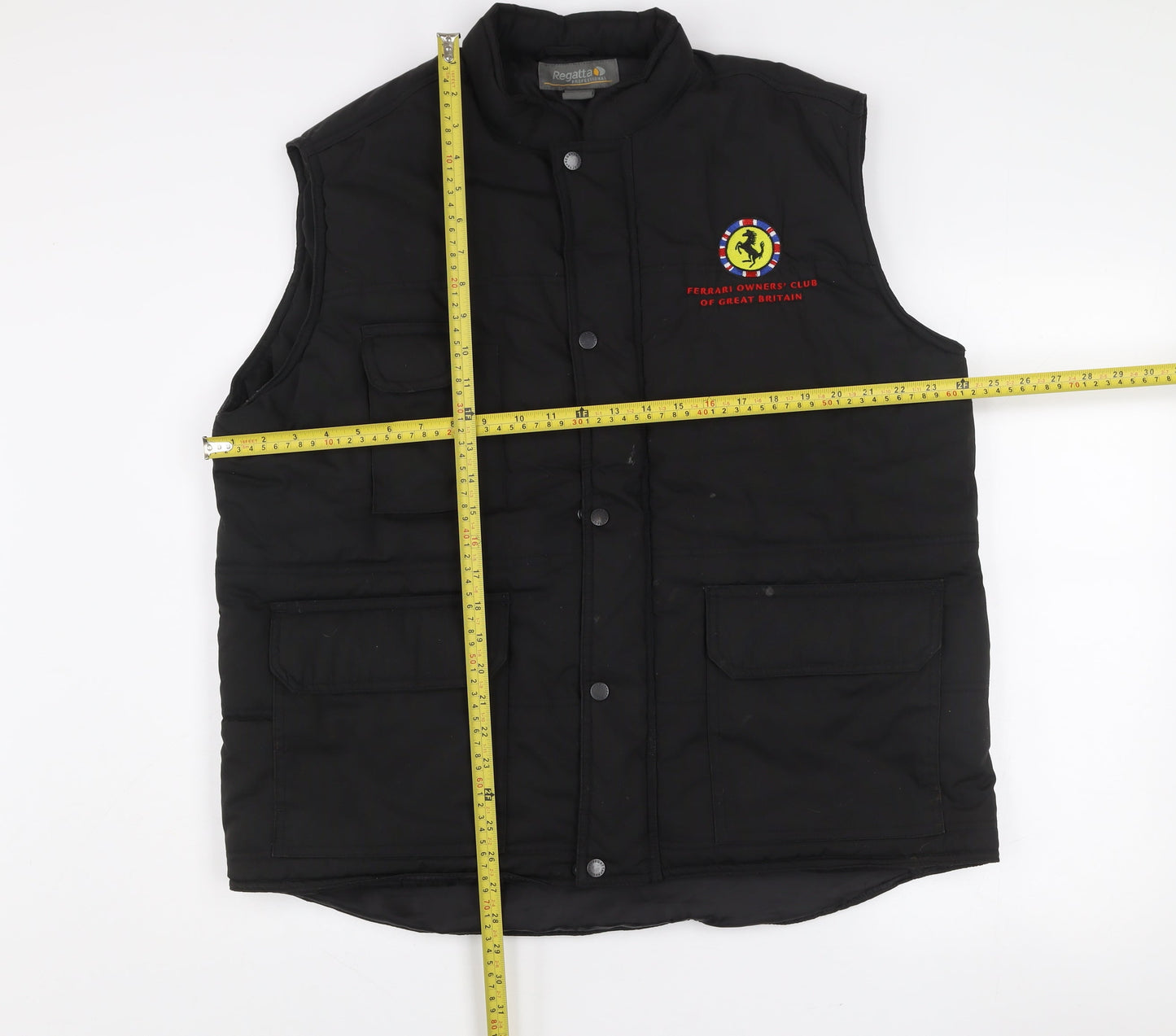 Regatta Men's Black L Padded Waistcoat Bodywarmer Ferrari Embroidered