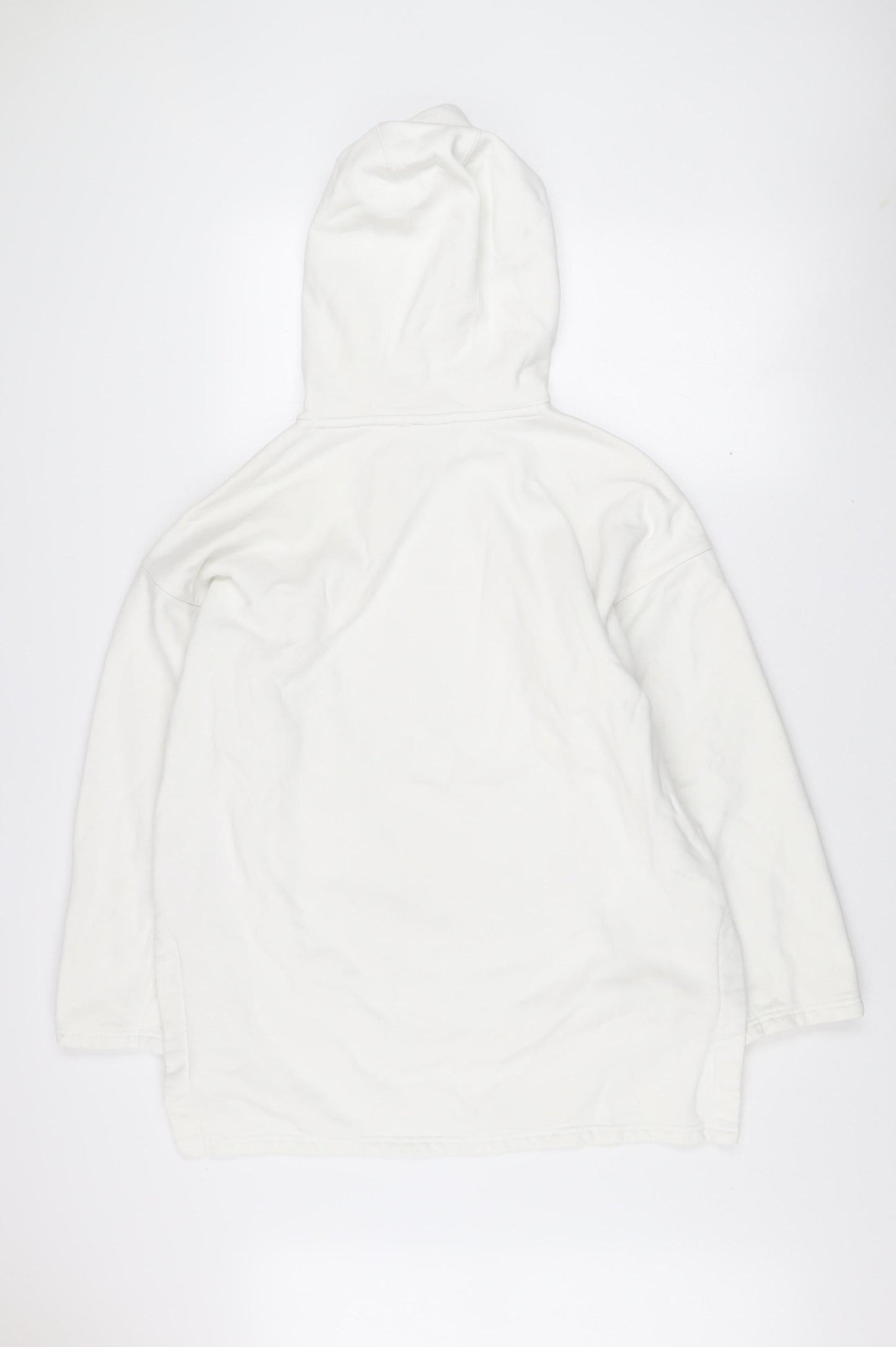 adidas Men’s White Pullover Hoodie L Fleece Logo Sweatshirt