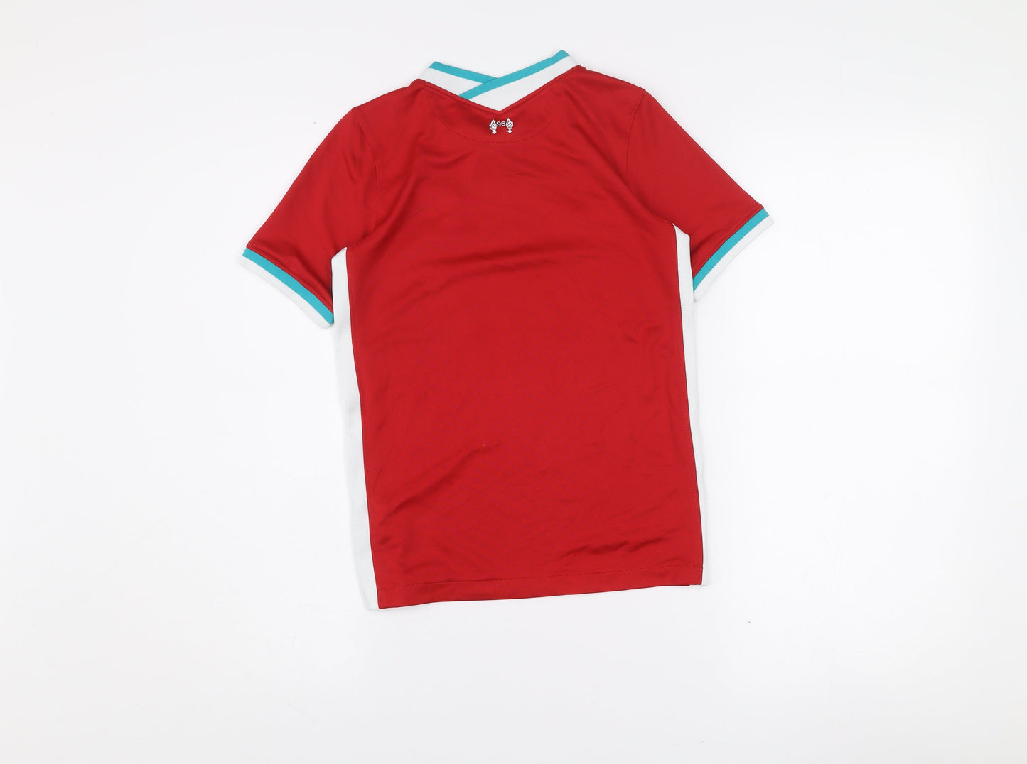 Nike Boys Red Liverpool FC Dri-Fit Short Sleeve Football Jersey S 128-137cm