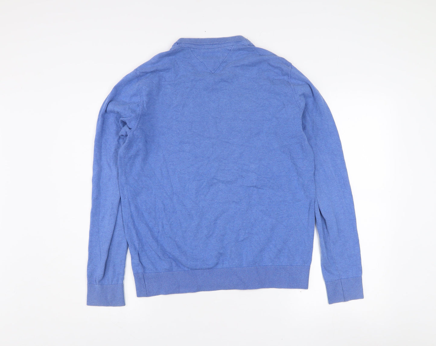 Tommy Hilfiger Denim Men's Blue Cotton Crew Neck Jumper Size L