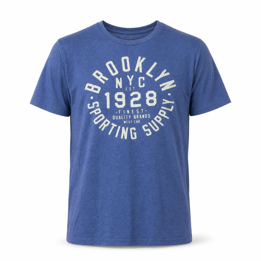 Old Navy Men's Blue Brooklyn NYC 1928 Graphic Crew Neck T-Shirt Size S