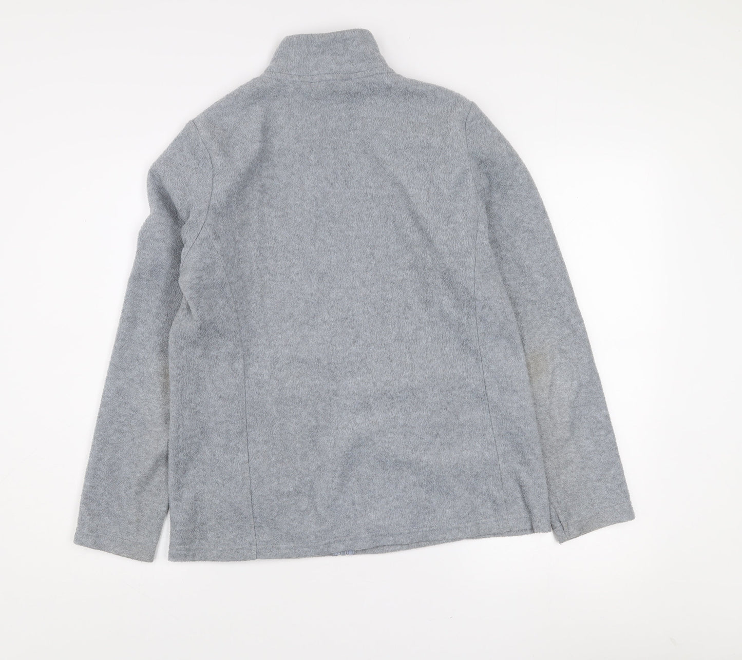 Dunnes Stores Women's Grey Marl Full Zip Fleece Jacket Size 12