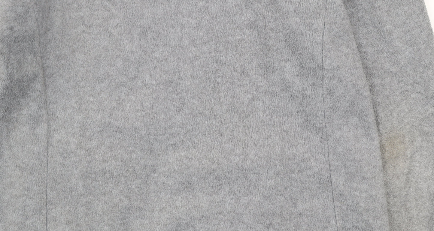 Dunnes Stores Women's Grey Marl Full Zip Fleece Jacket Size 12