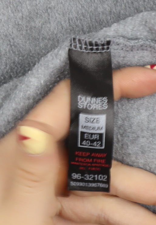 Dunnes Stores Women's Grey Marl Full Zip Fleece Jacket Size 12