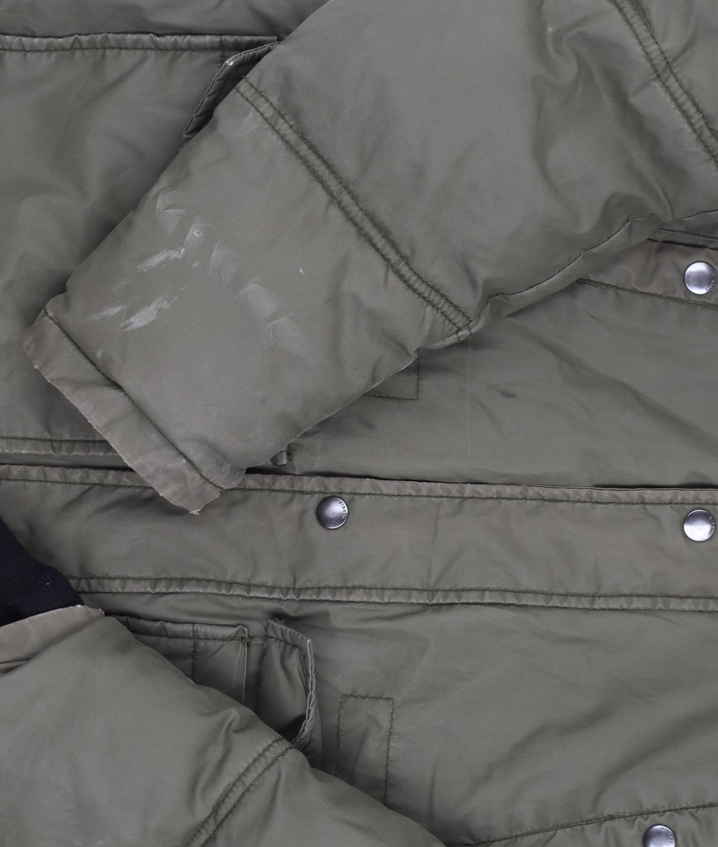 Diesel Men's Green Hooded Puffer Jacket Size M Regular Fit