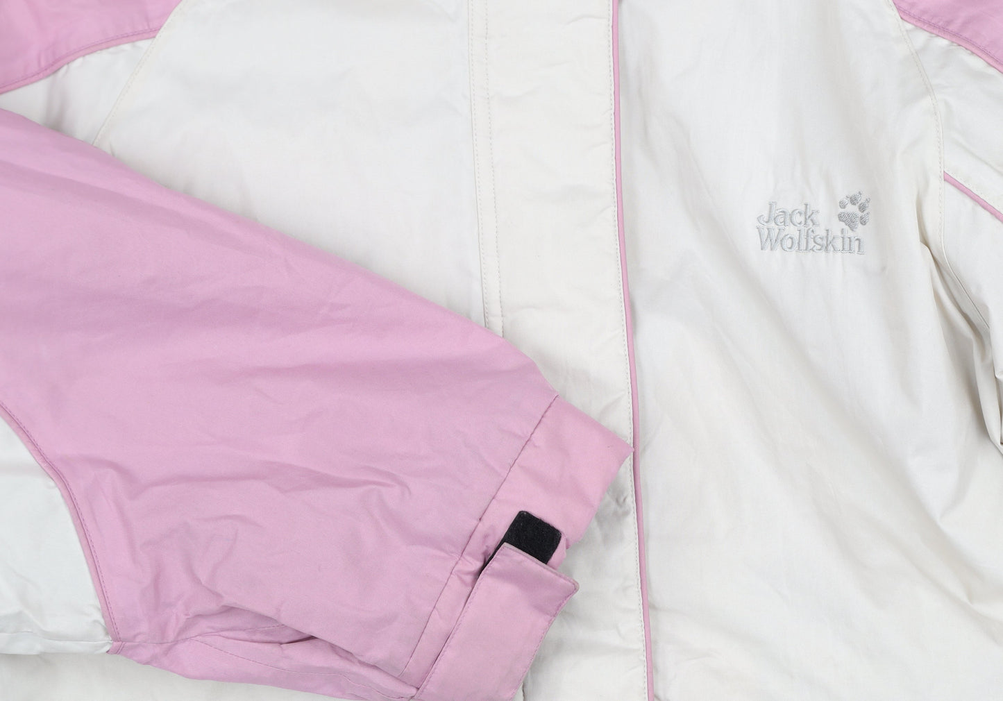 Jack Wolfskin Womens Ivory Pink Hooded Parka Jacket Size M Outdoor