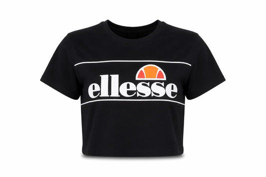 Womens UK Size 4 ellesse Black 100% Cotton T-Shirt