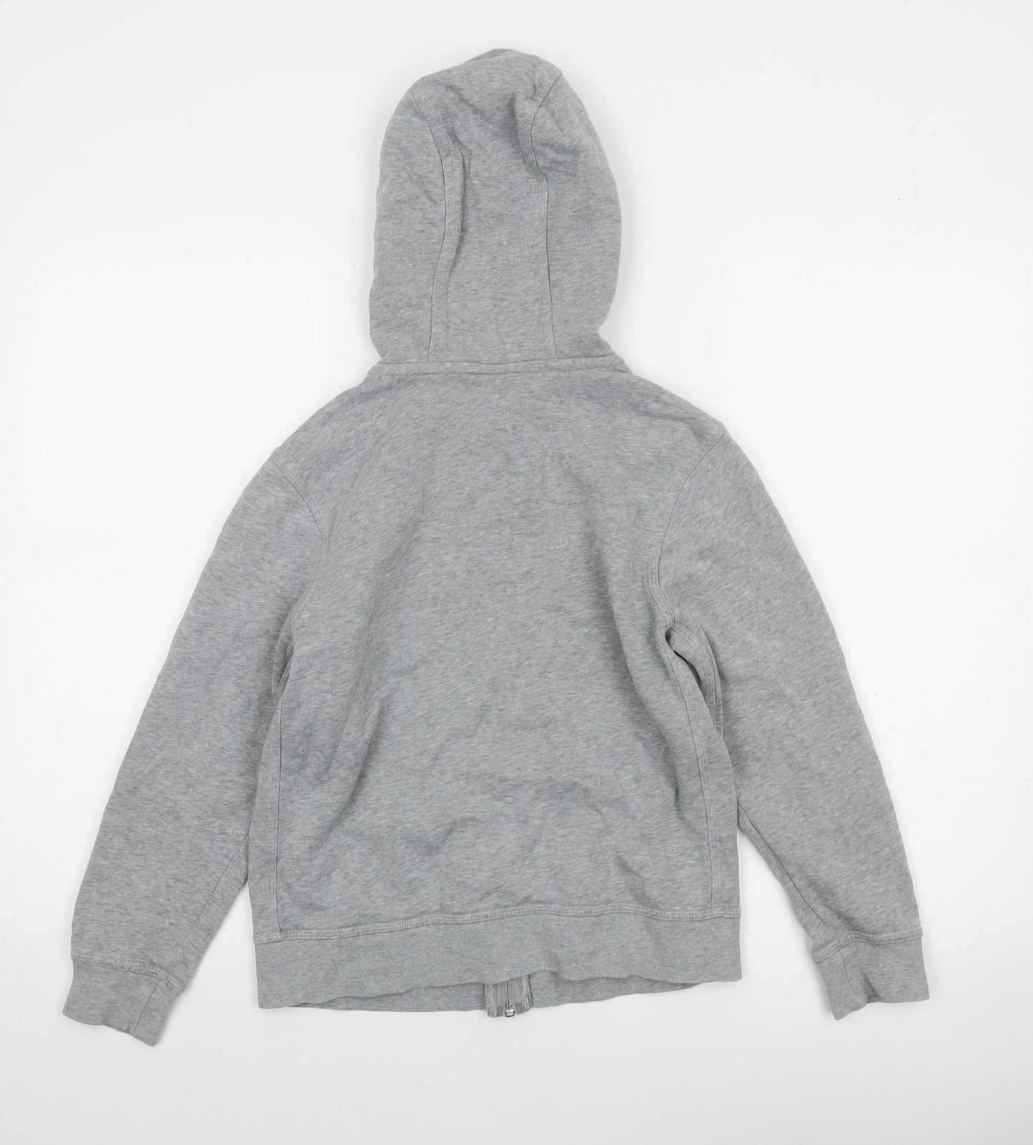Nike Boys Grey Full Zip Hoodie M 10-12 Years Cotton Blend Hooded Sweatshirt