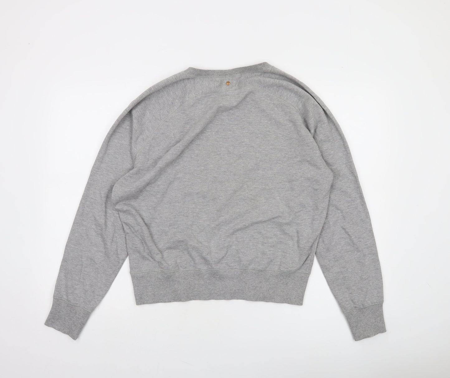 Diesel Womens Grey Flamingo Heart Graphic Cotton Sweatshirt Size S