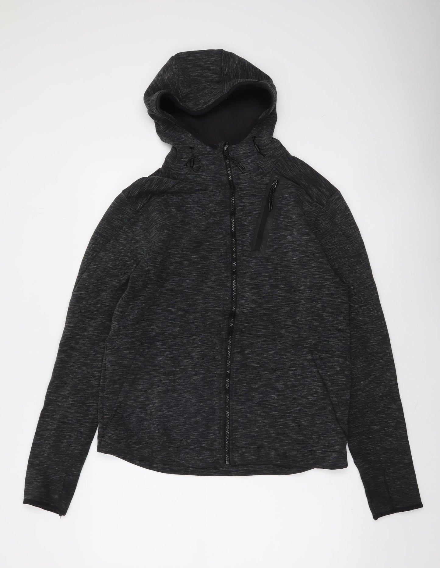 Champion Men's Black Full Zip Hoodie Size M Athletic Fit