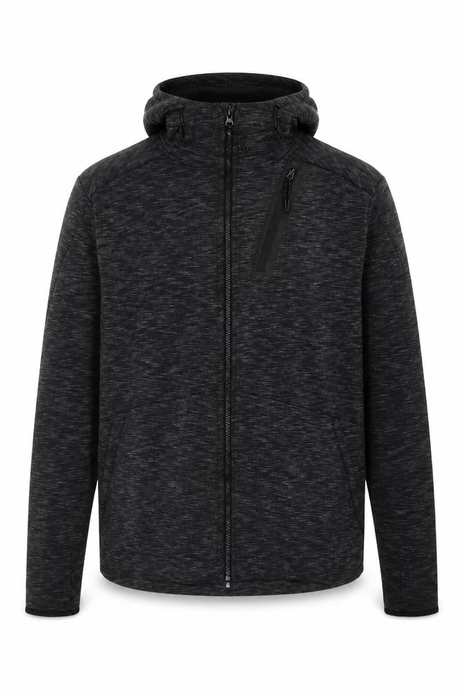 Mens UK M Regular Champion Black Full Zip Hoodie
