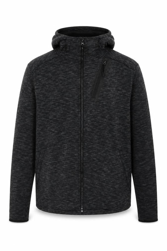 Mens UK M Regular Champion Black Full Zip Hoodie