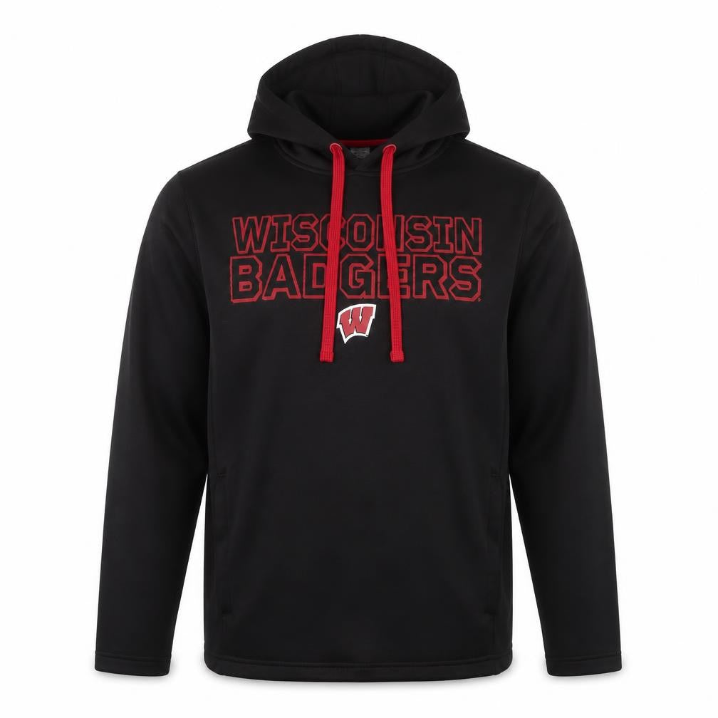 Fanatics Men's Black Wisconsin Badgers Pullover Hoodie Size S