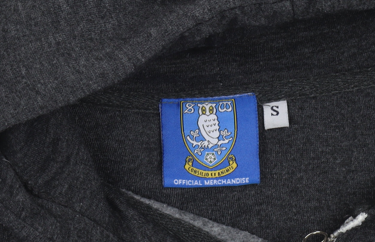 Sheffield Wednesday Mens Grey Full Zip Hoodie Size S