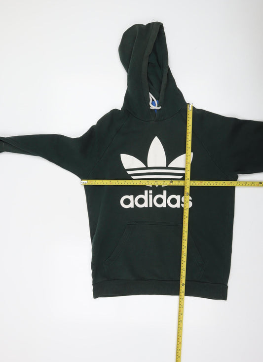 Mens UK S Regular adidas Green Pullover Hoodie
