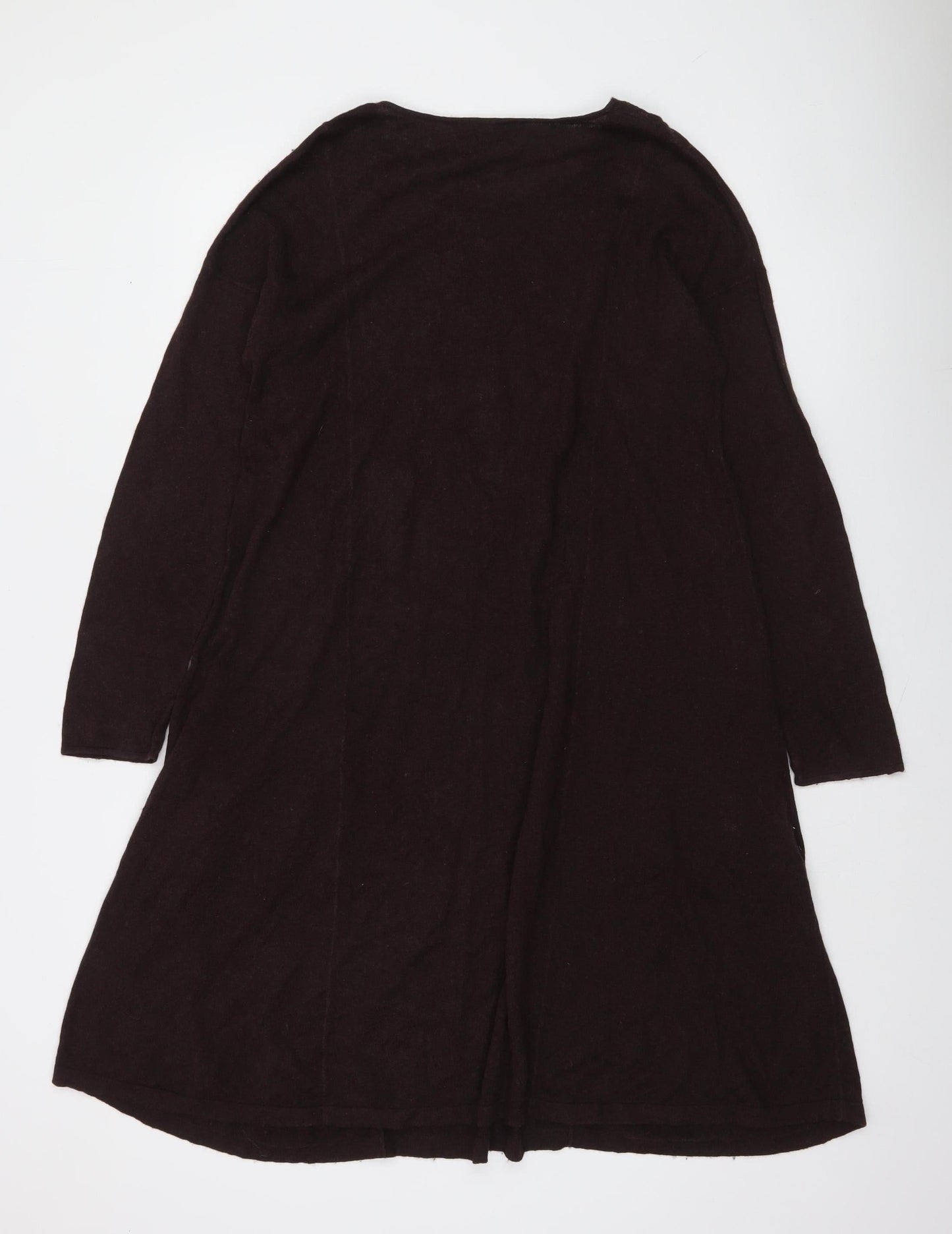 Seasalt Cornwall Womens Brown Cotton Wool Long Sleeve Tunic Jumper Size 12