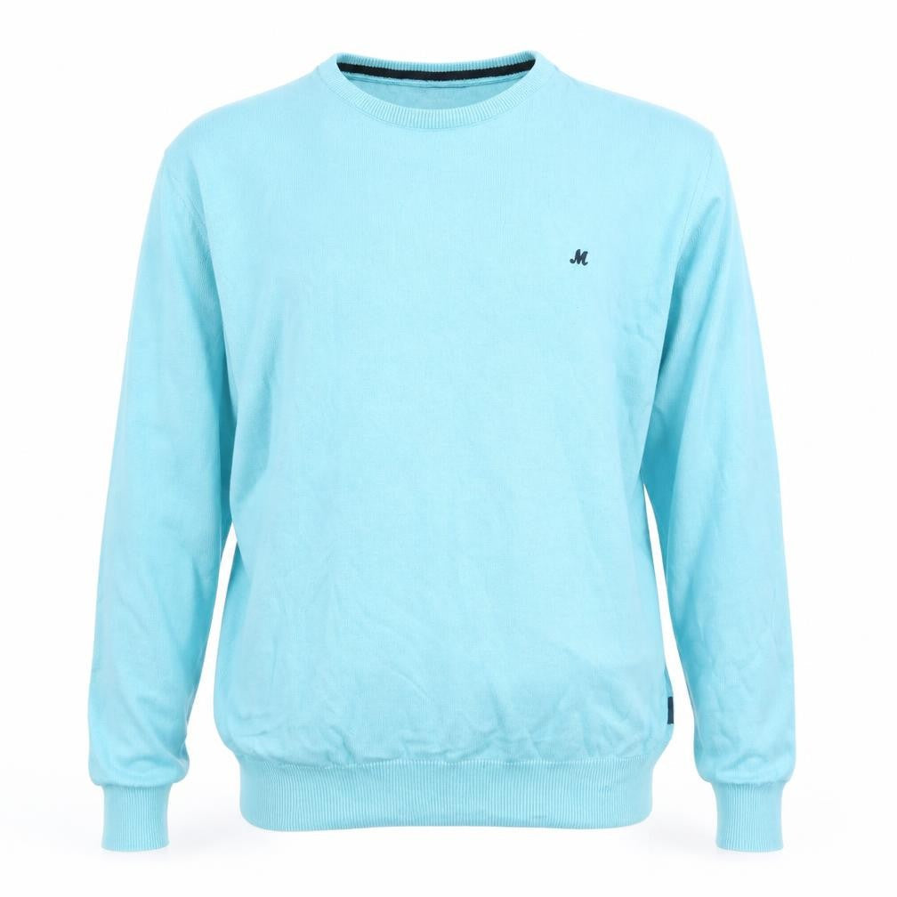 Mineral Clothing Co. Women's Blue Cotton Crew Neck Jumper Size L
