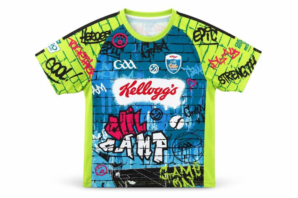 Front view of Masita boys’ multicoloured graphic chill camp sports t-shirt 4 years