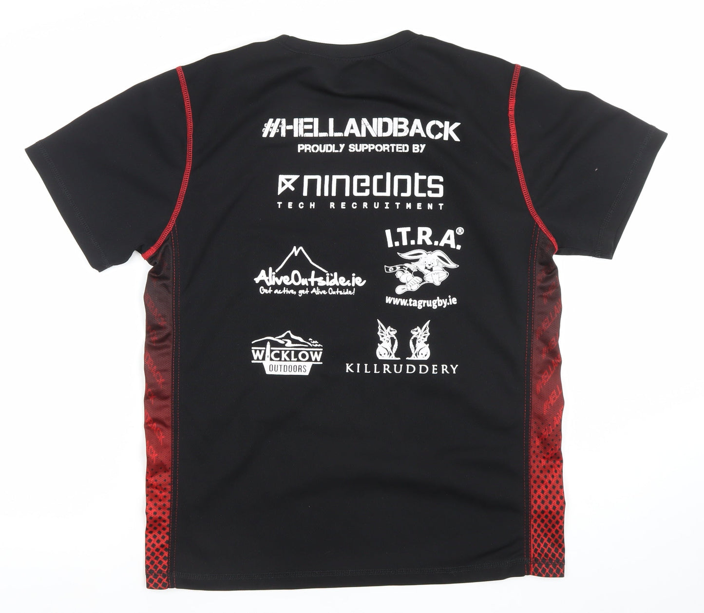 Titan Sports Men's Black Large Hell and Back Running T-Shirt