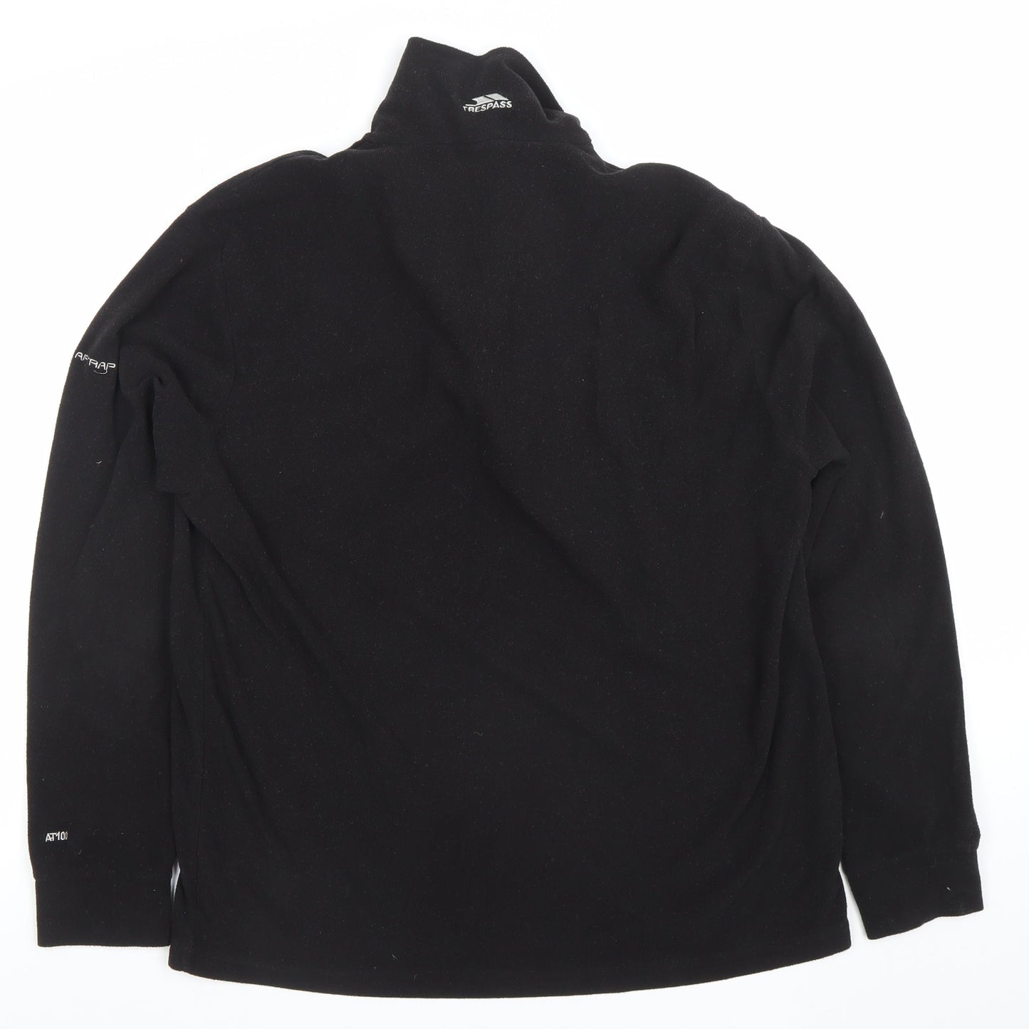 Trespass Men’s Black Fleece Sweatshirt Pullover 1/2 Zip Large Regular