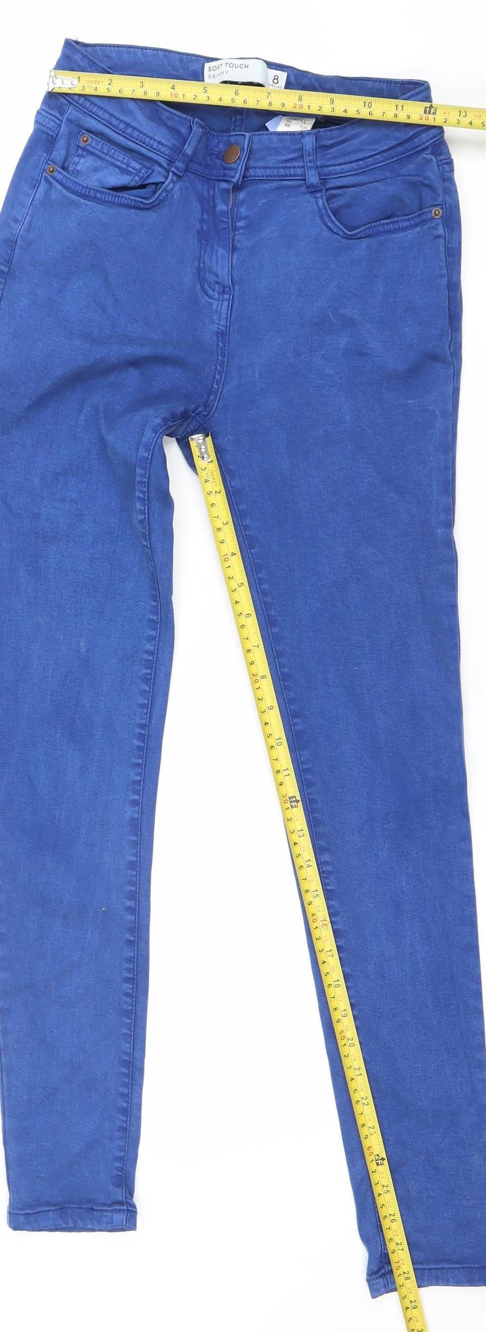 Next Women’s Blue Skinny Jeans Size 8 Regular Stretch Denim