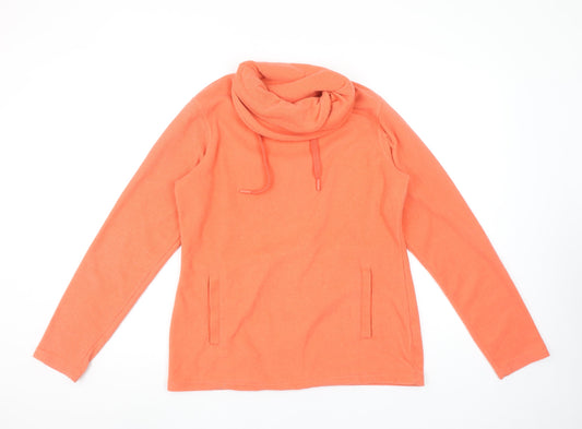 Mountain Warehouse Womens Orange Cowl Neck Pullover Sweatshirt UK12