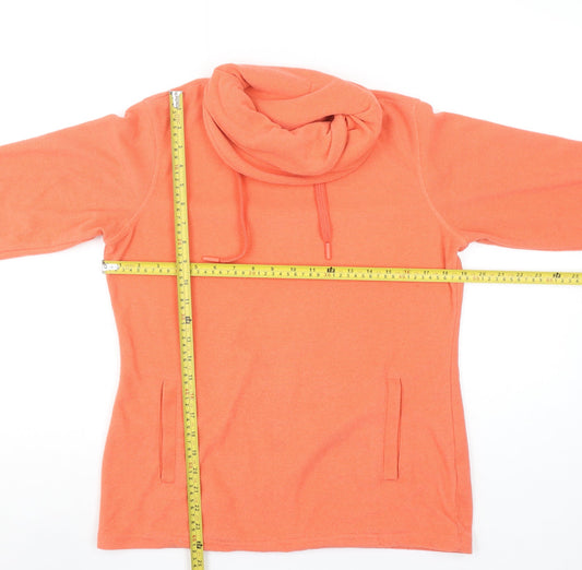 Mountain Warehouse Womens Orange Cowl Neck Pullover Sweatshirt UK12