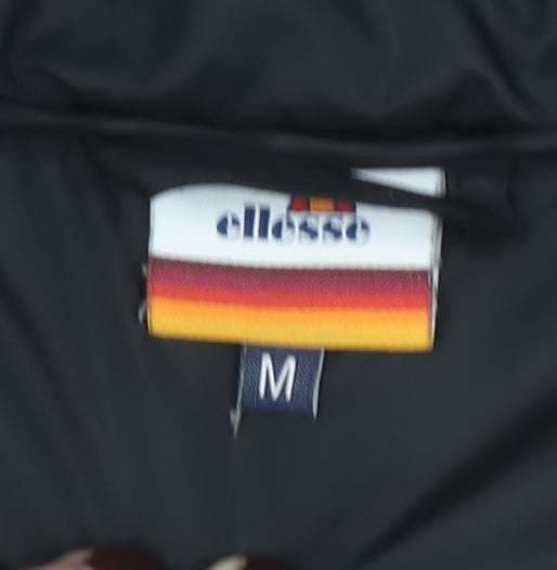 Ellesse Men's Black Quilted Hooded Puffer Jacket Size M