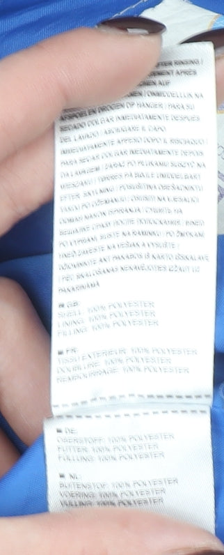 Trespass Boys Blue Hooded Puffer Jacket 9-10 Years Water Resistant Winter Coat