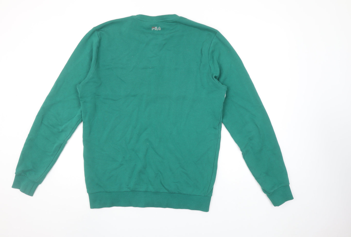 FILA Men’s Green Logo Sweatshirt L Pullover Crew Neck Sports